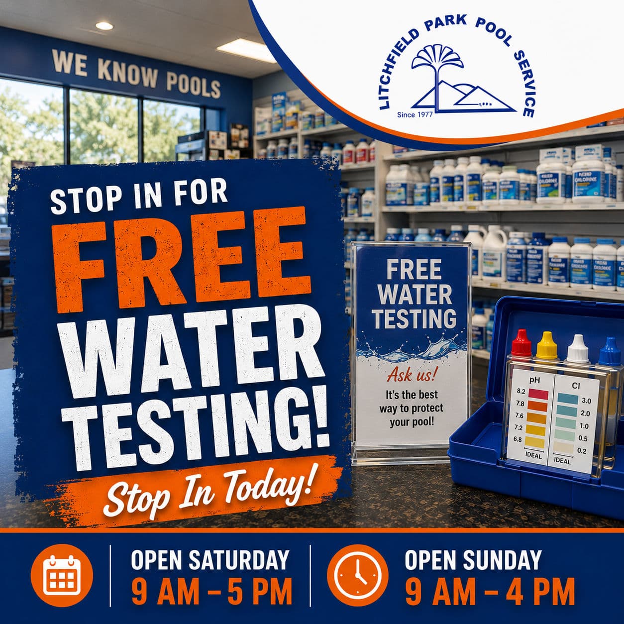 Free Pool Water Testing in Litchfield Park This Weekend image
