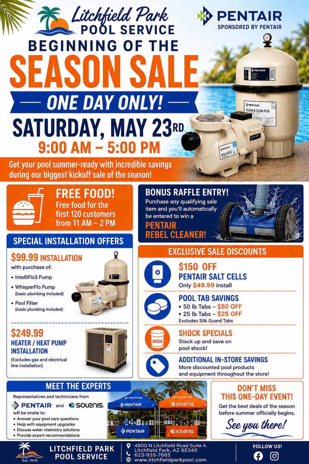 Litchfield Park Pool Service Beginning of the Season Sale - One Day Only image