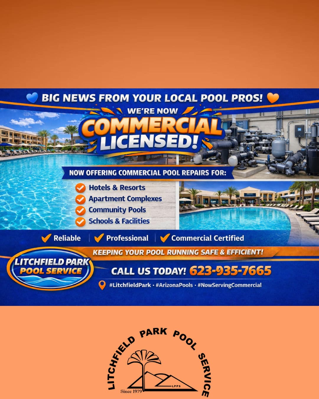 Litchfield Park Pool Service Achieves Commercial Licensing image
