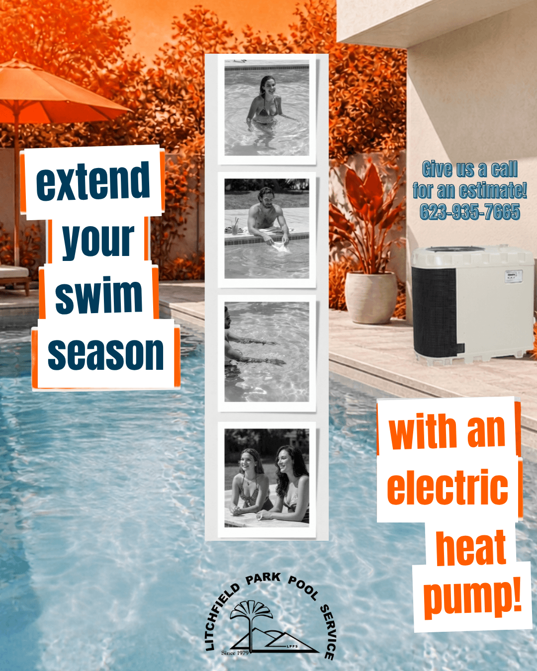 Electric Heat Pump Pools in Litchfield Park Swim Year-Round image